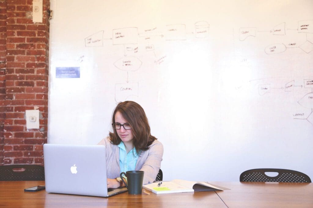 business owner using wordpress