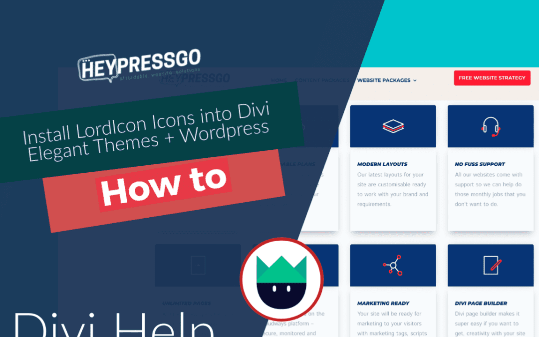 How to install Lord Icon with Divi themes